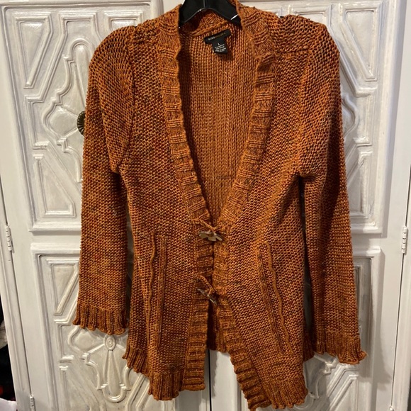 BCBGMaxAzria Sweaters - Flash sale 🛍️🛍️ Burnt orange sweater cardigan